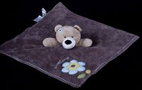 Carters One Size Teddy Bear Sweetheart Brown Lovey Blanket Rattle